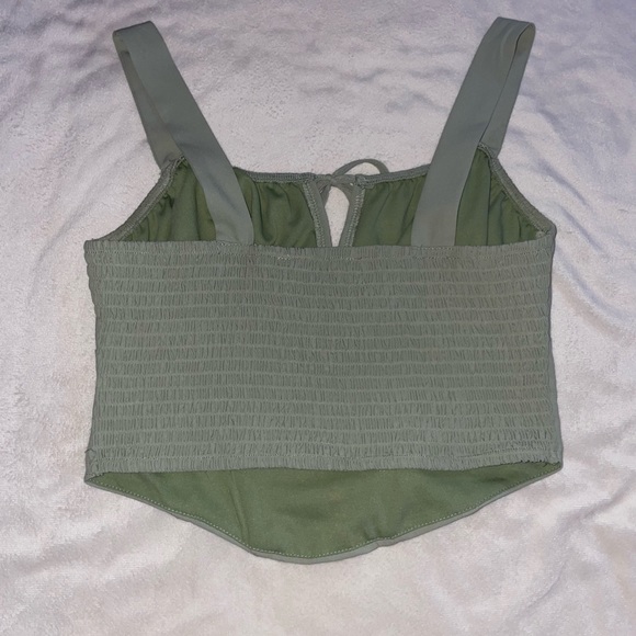 Kendall and Kylie green corset-like tank top - size XS - Picture 2 of 3